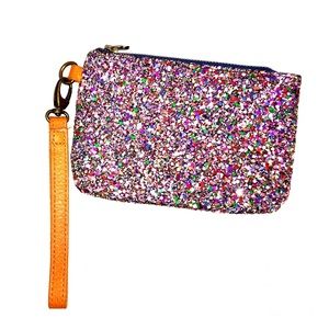 J. Crew sparkle wristlet wallet.